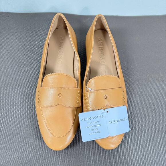 AEROSOLES Tan Loafers - Picture 3 of 7